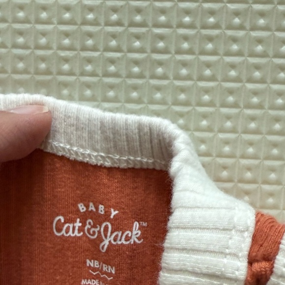 Cat & Jack|Baby gender neutral soft ribbed bubble romper in burnt Orange•••NB - Picture 5 of 5